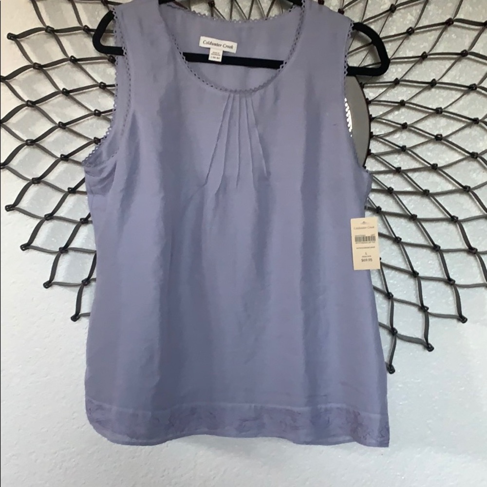 Coldwater Creek top, embroidered, NWT, sz L 14/16